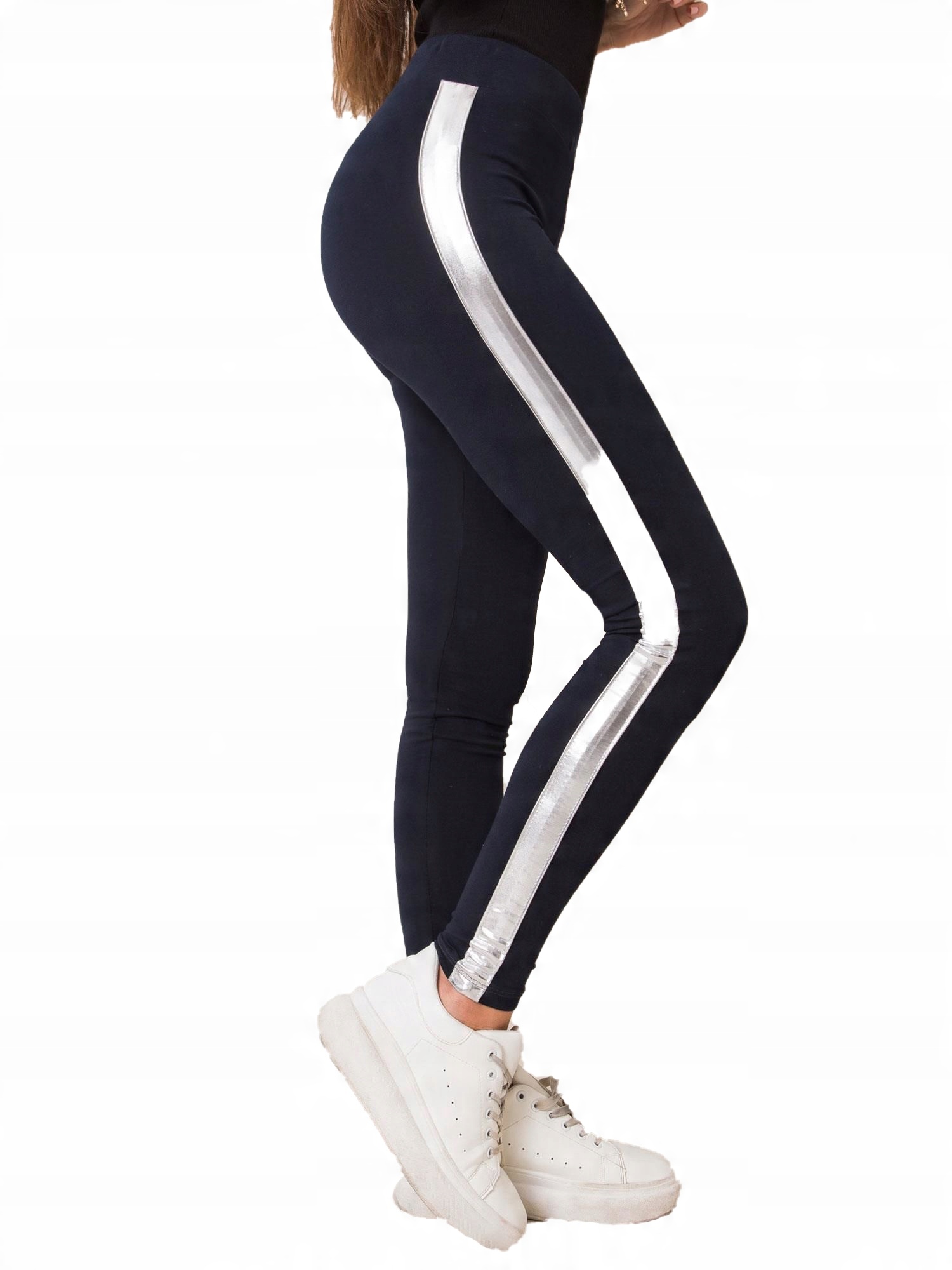 

Legginsy Damskie długie lampas Bawełniane - M
