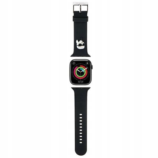 Pásek Karl Lagerfeld 3D Rubber Karl Head pro Apple Watch 42/44/45/49 mm černý