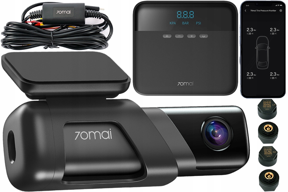 70mai M500 камера 64GB + KIT UP03 + TPMS + насос