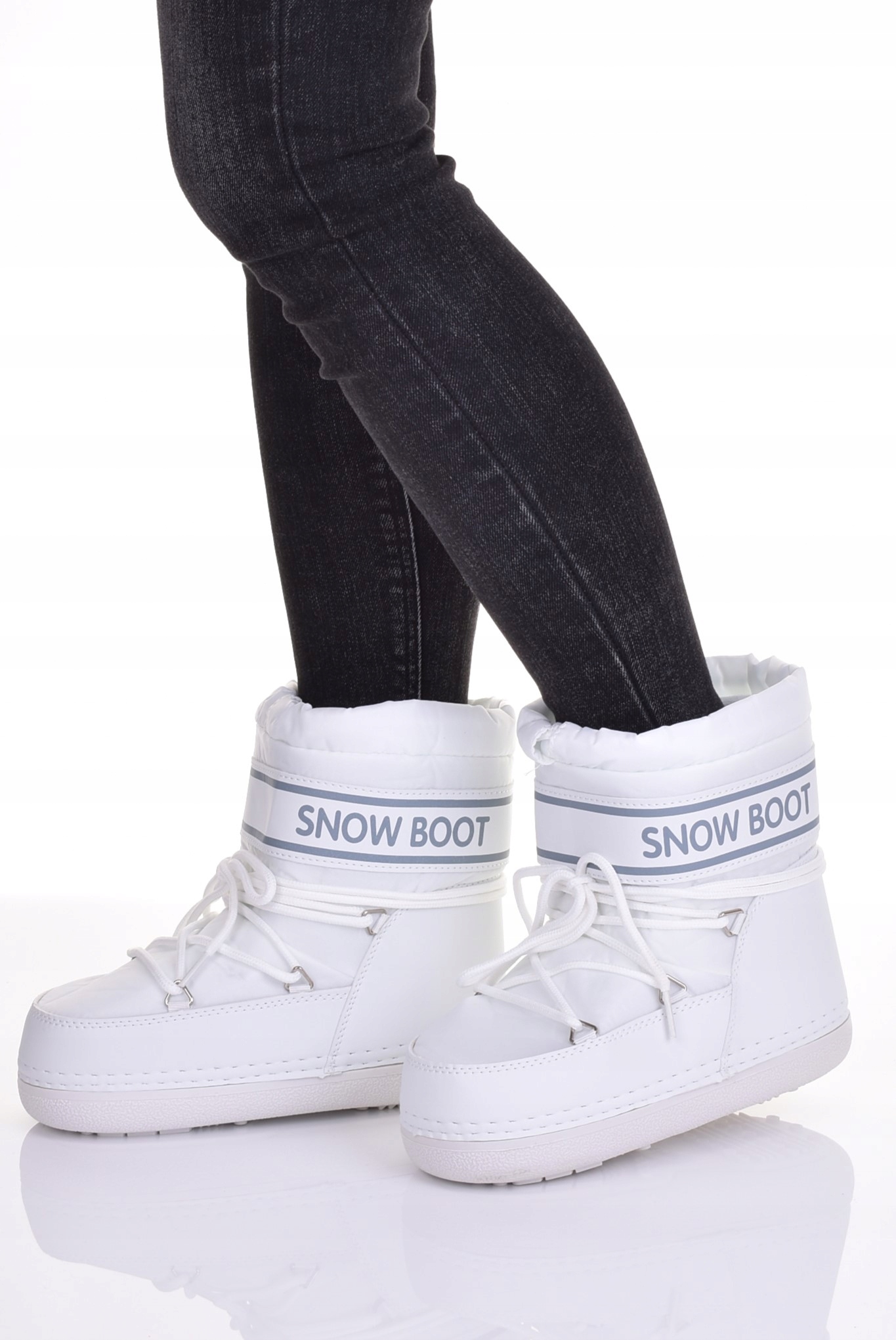 MODNE ŚNIEGOWCE DAMSKIE WSUWANE BUTY ZIMOWE BOOT Marka inna