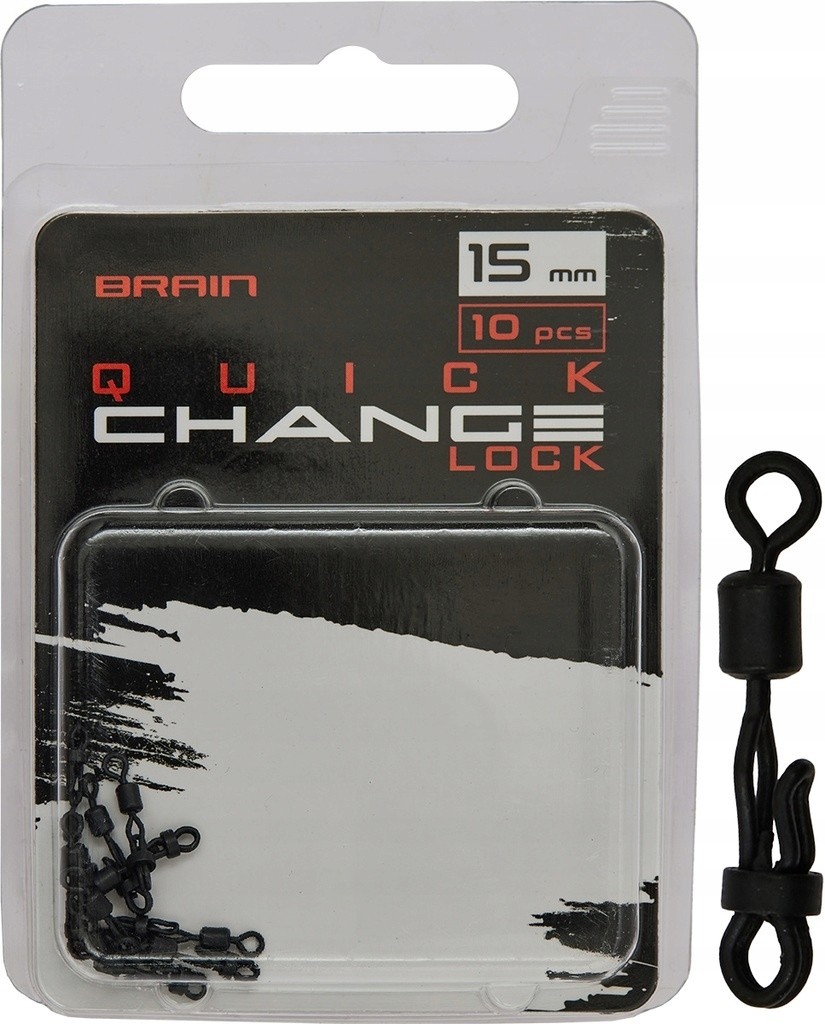 Krętlik Karpiowy Do Szybkiej Wymiany Brain Quick Change Lock 15MM 10SZT