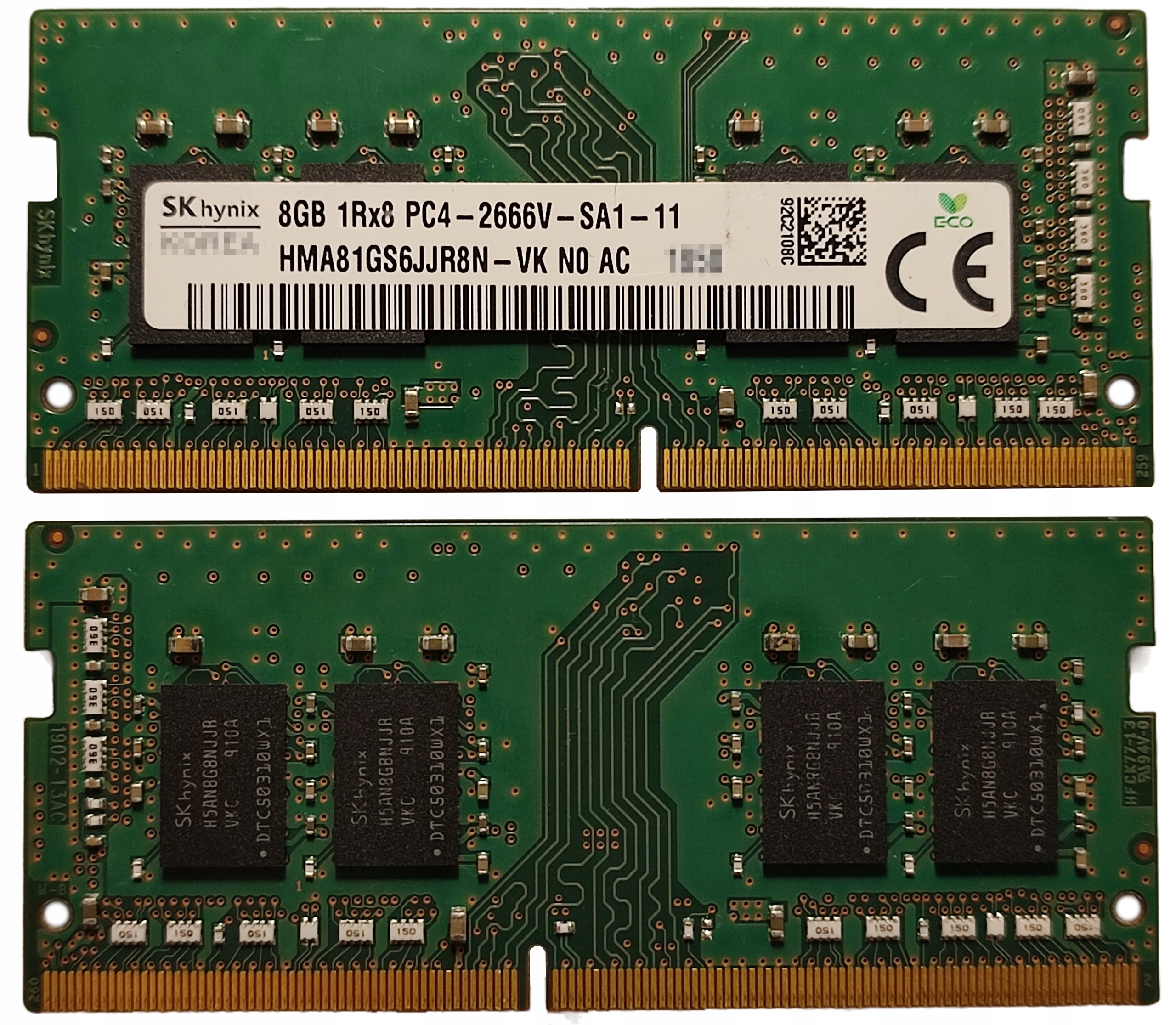 (n) 8GB 1*8GB Hynix DDR4 2666MHz 1,2V HMA81GS6JJR8N-VK