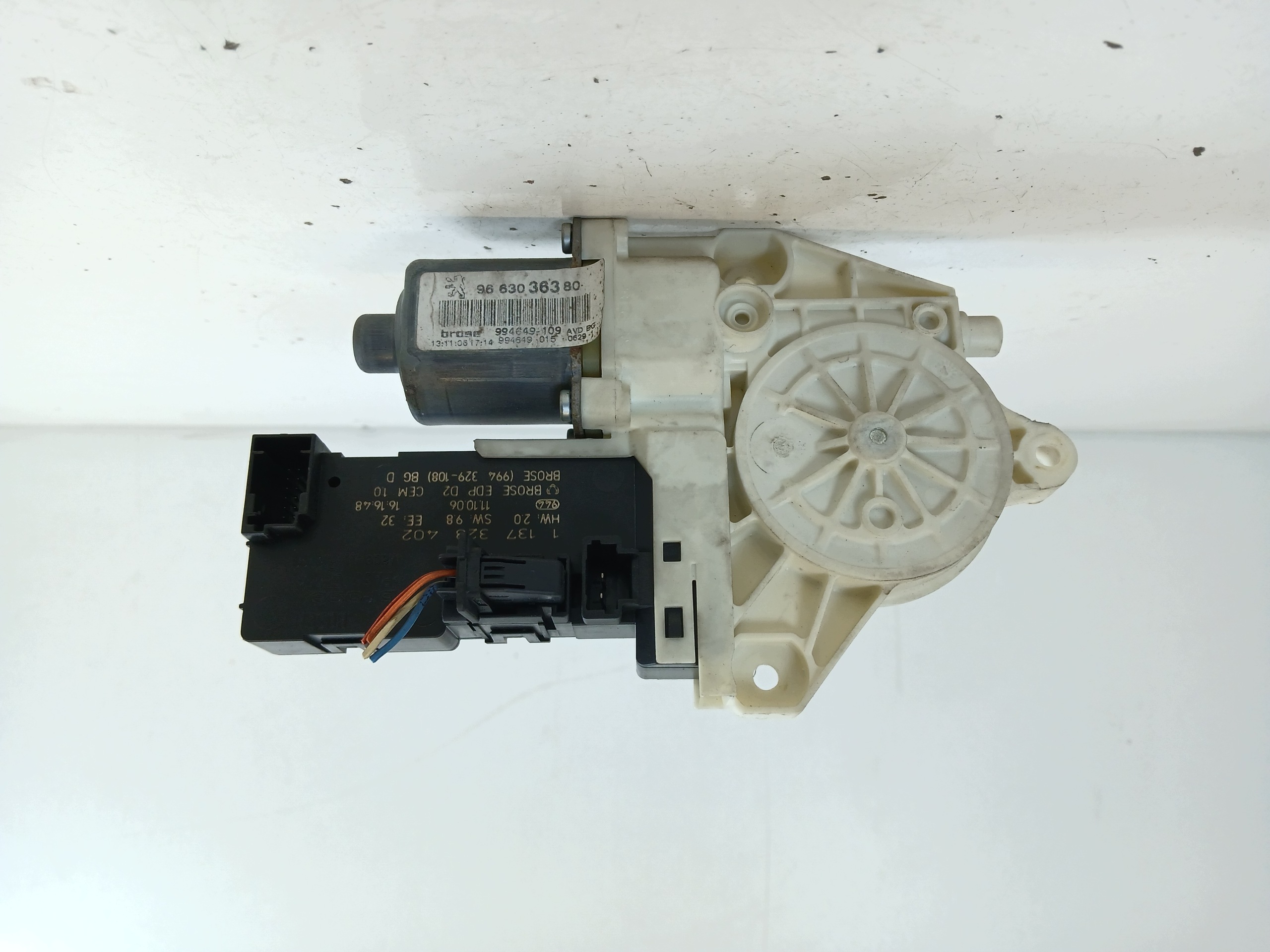 PEUGEOT 407 mini motor windows right front 9663036380