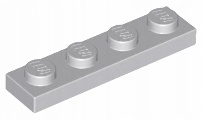 

Lego 3710 Płytka 1x4 szara jasna Nowa (1g)
