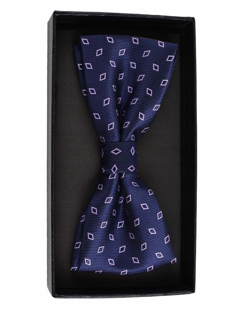 MUCHA MUSZKA MĘSKA WZORY GRANATOWA L