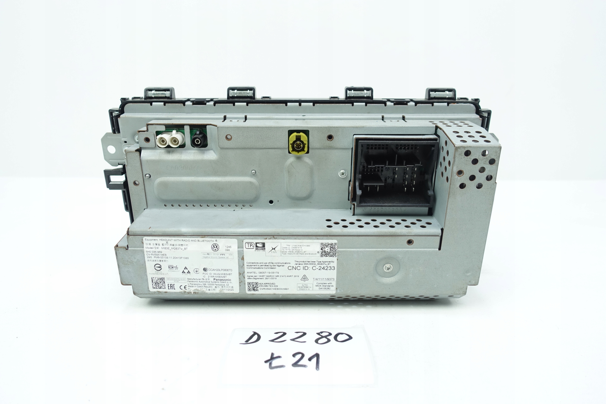 EKRAN display RADIO BLUETOOTH VW GOLF VIII 5H0