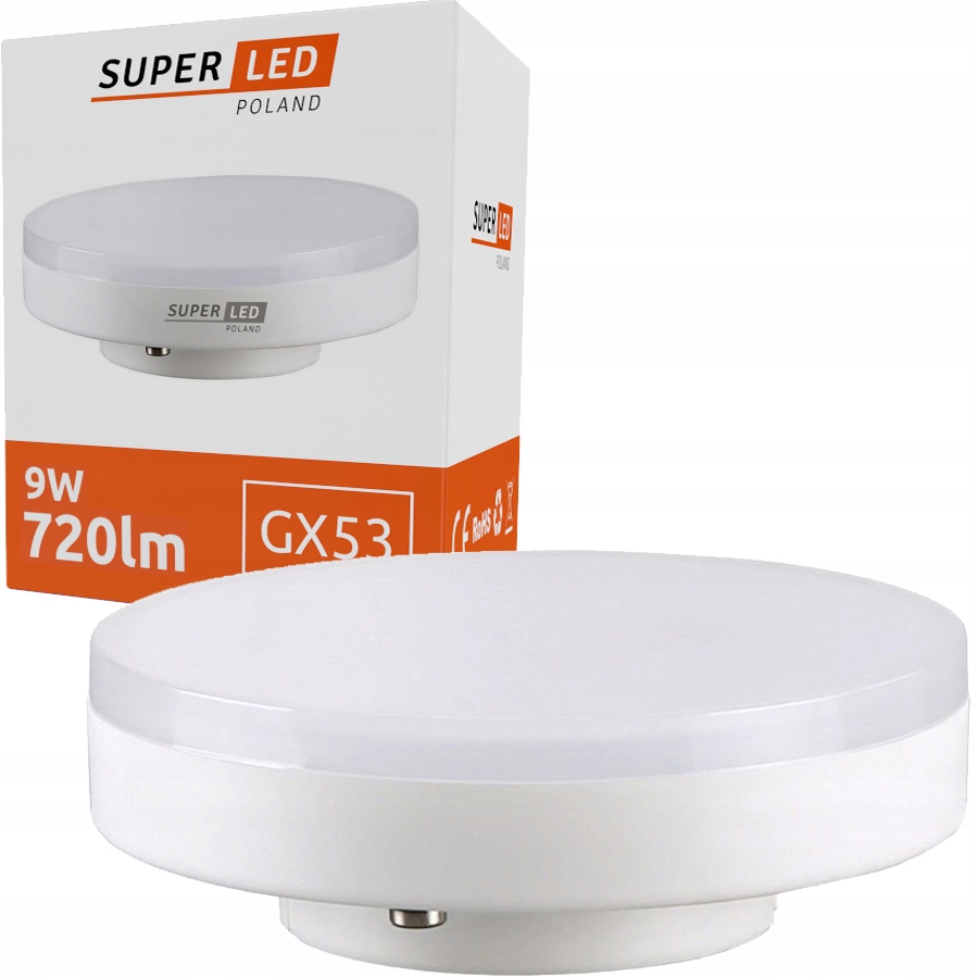 Żarówka LED GX53 9W 720lm 230V SuperLED barwa neutralna