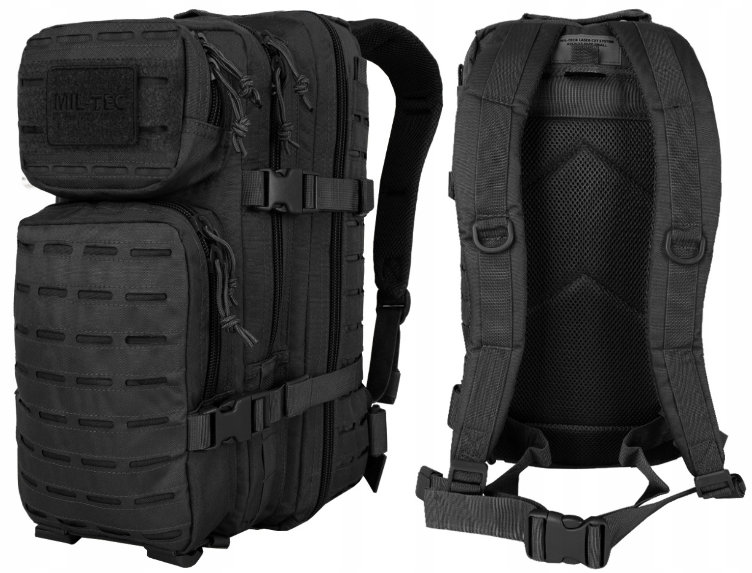 Plecak wojskowy turystyczny militarny Mil-Tec Laser Cut Assault 20L czarny