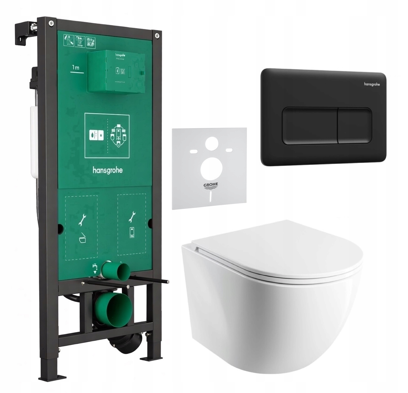 7v1 Wc Sada Stelaz Hansgrohe iFrame Wc Miska Omnires Tornado Tlačidlo
