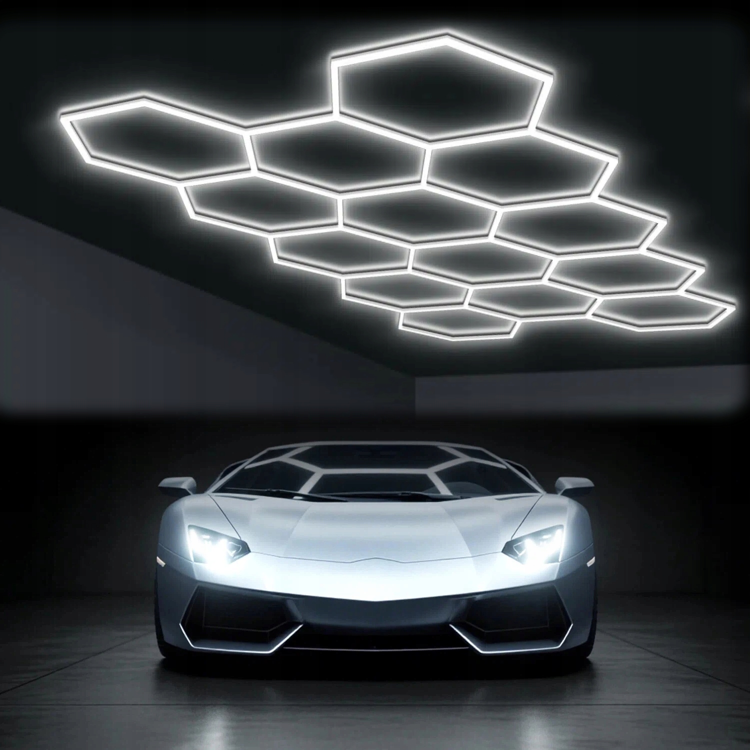 Lampa Hexagon Led Včelí Plást Osvetlenie Panel Dielňa Garaz 14x