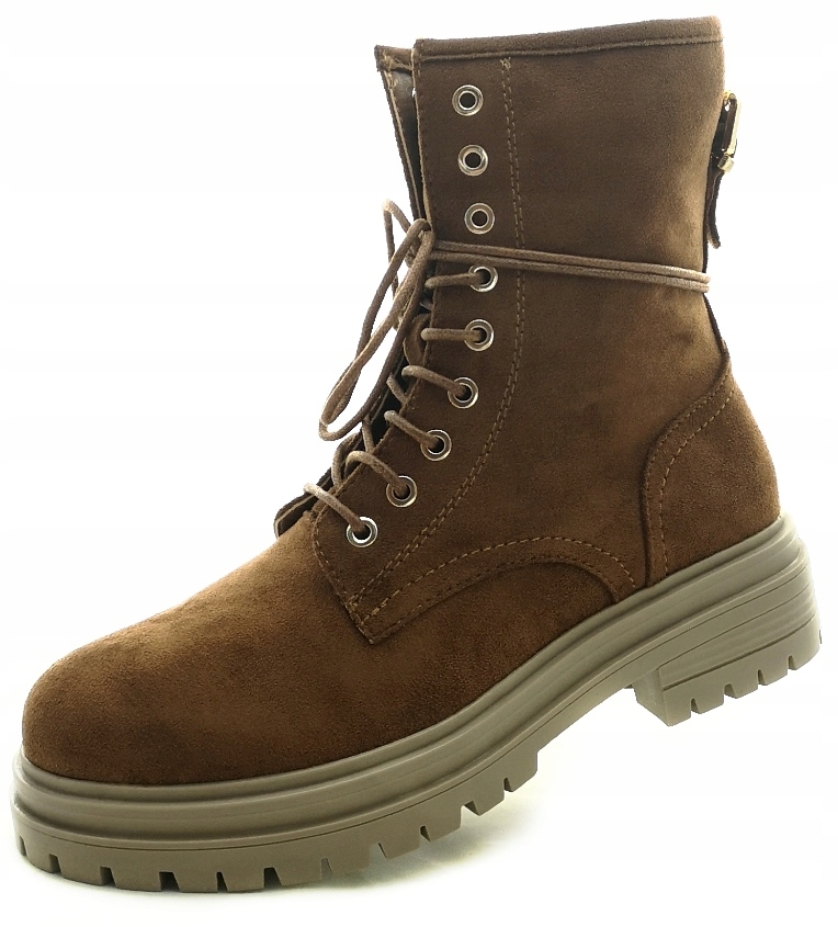 Workery trapery dámské boty Karamelové Wojtyłko 24030