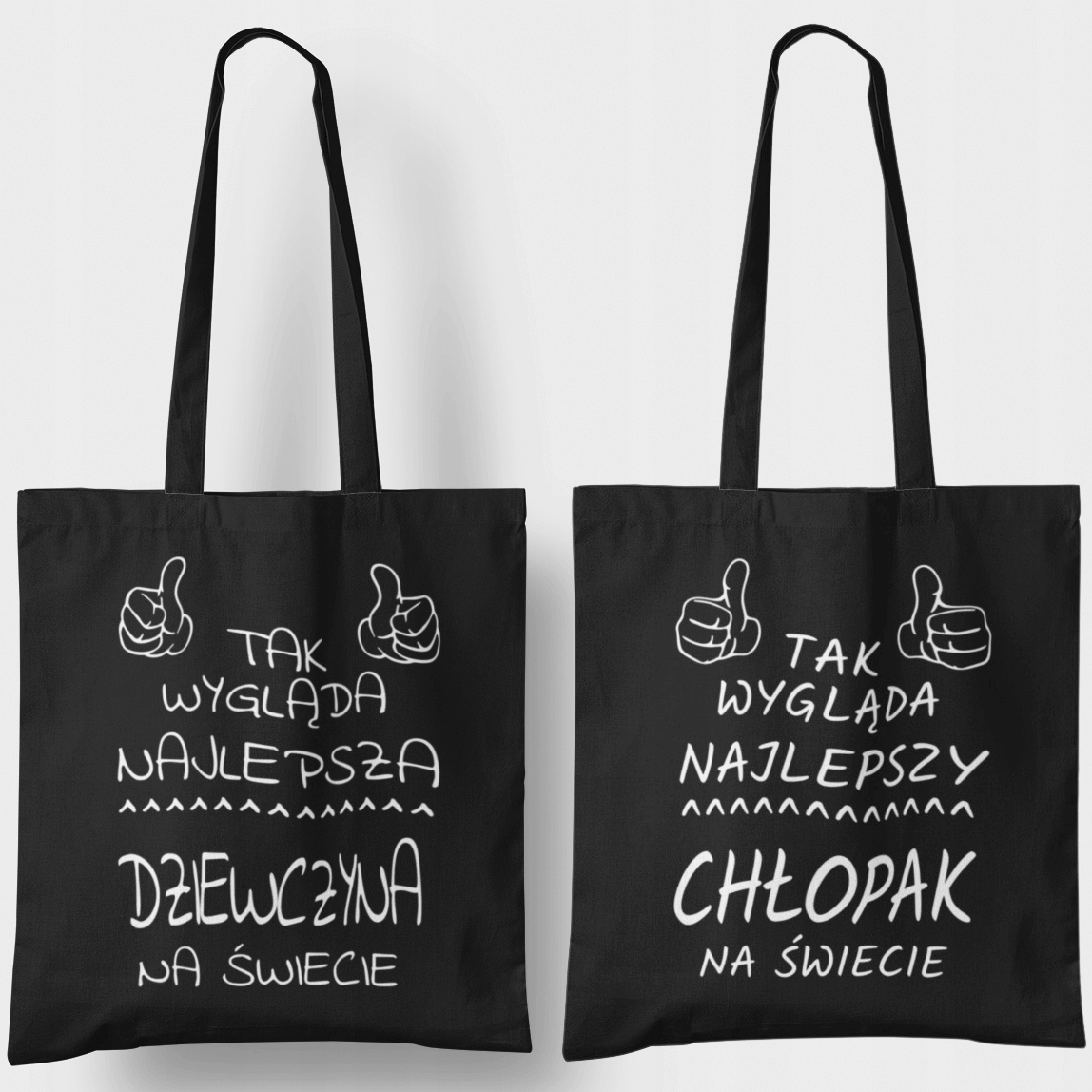 ZESTAW TOREB DLA PAR PREZENT NA WALENTYNKI 2 SZT Marka Nasze Nadruki