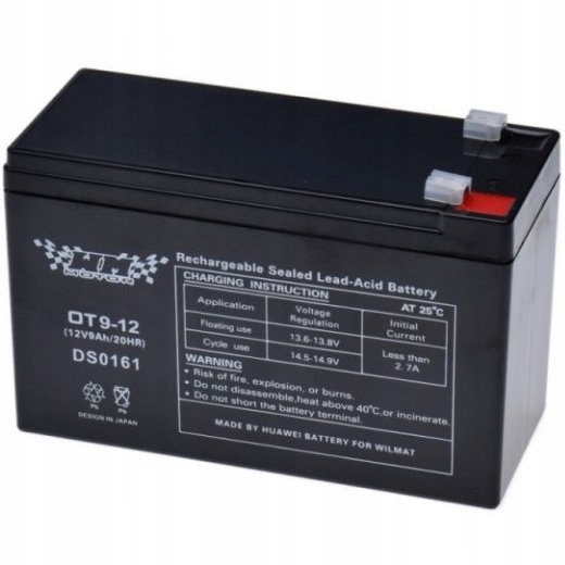 

Akumulator Żelowy Agm Gel OT9-12 151x65x94mm 9Ah