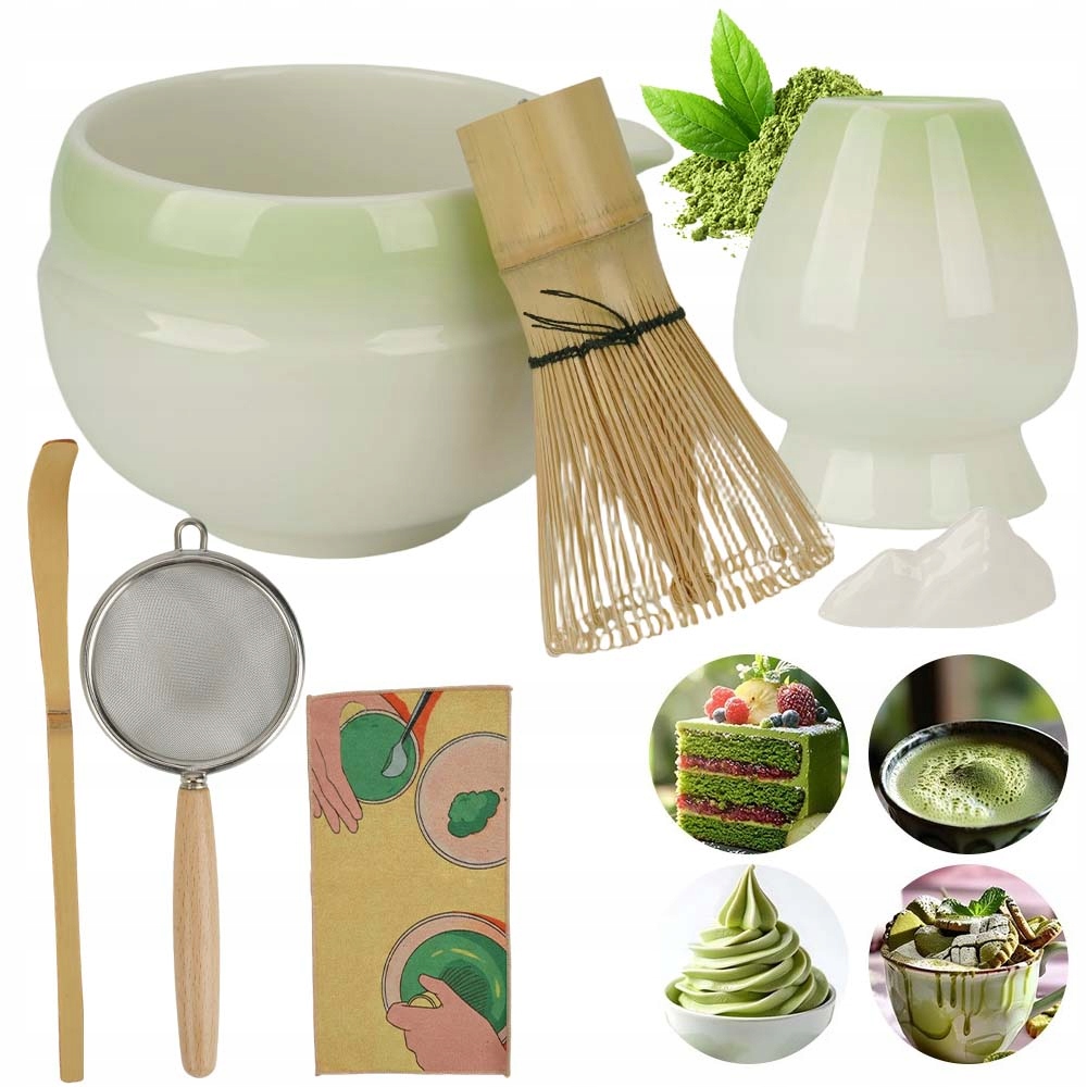 Levně Dárková Sada Na Čaj Matcha Sada Na Přípravu Čaje Matcha 7 Ks