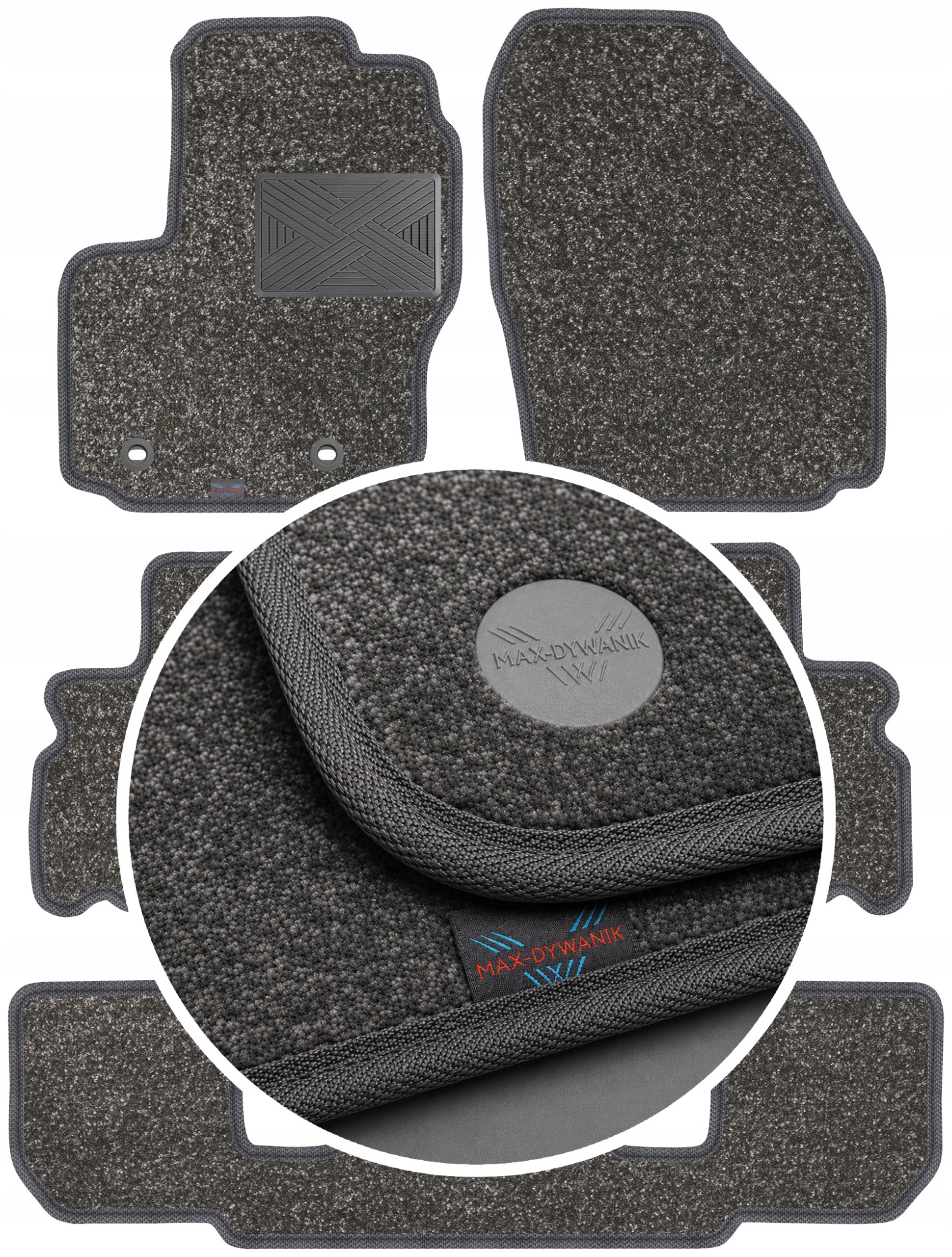 Ford S-Max I 7os 2006-2010 Koberce do auta Perl-Line 12 mm