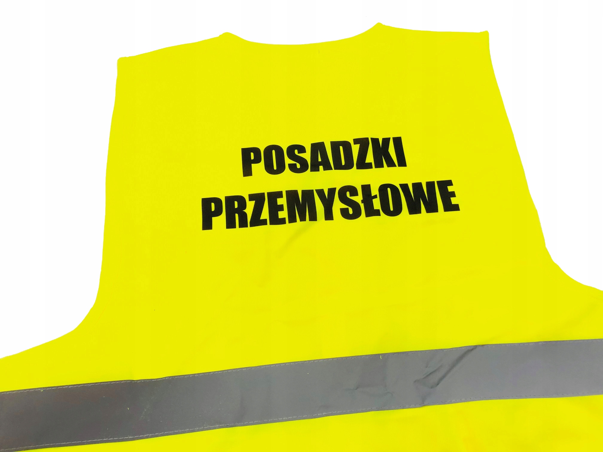 KAMIZELKA ODBLASKOWA SIATKA NADRUK PRZÓD I TYŁ L Kolor dominujący ostrzegawczy żółty
