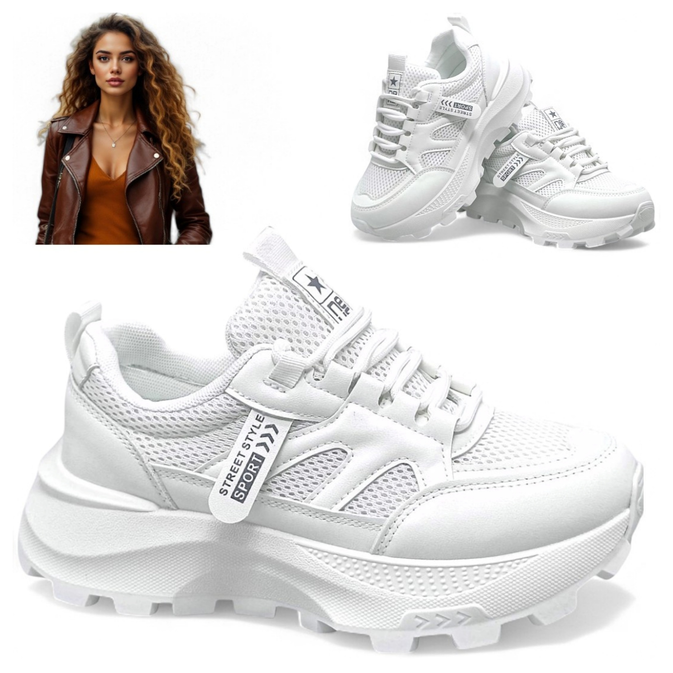 Dámské sportovní polobotky 39 na platformě Pohodlné letní boty Bílé News