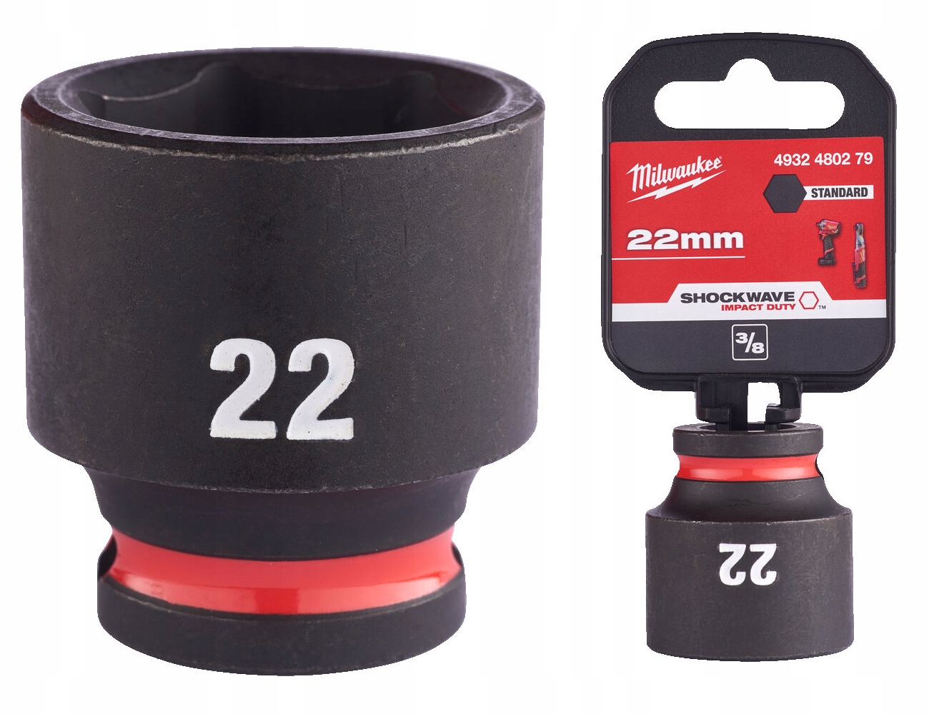 Nasadka Udarowa Krótka Milwaukee 3/8 Std 22 mm