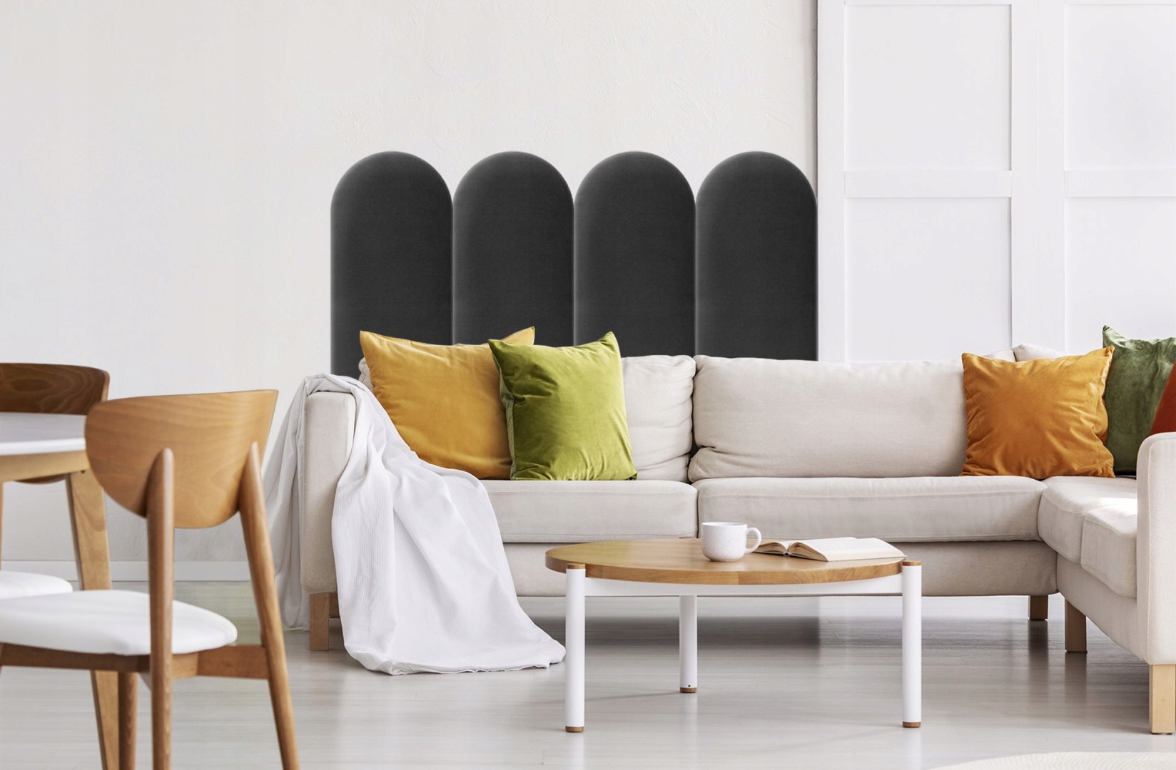 Panel Tapicerowany Grafitowy 30x100 cm Kod producenta MPT-P30-100-T15