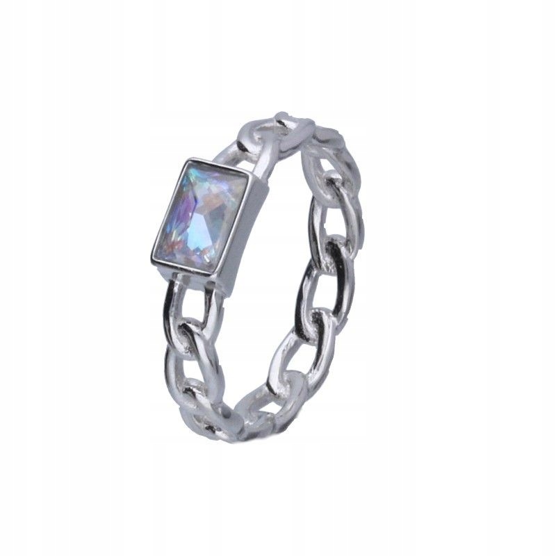 Ženský stříbrný prstýnek 925 Ažurový s barevným zirkonem, elegantní r20