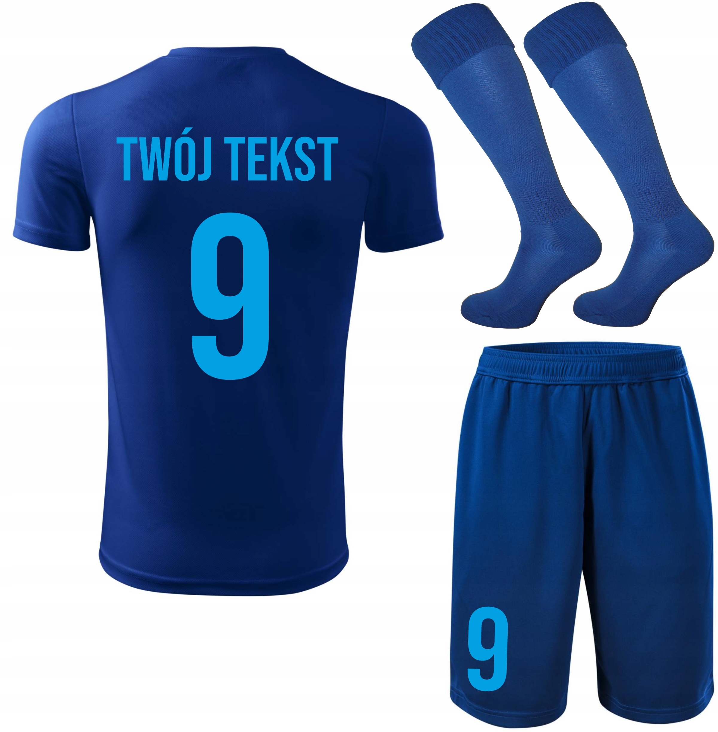Strój piłkarski Z Własnym Imieniem i Numerem komplet sportowy Na Wf 134