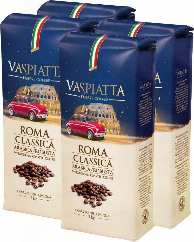 Kawa ziarnista Vaspiatta Roma Classica 1kg x4