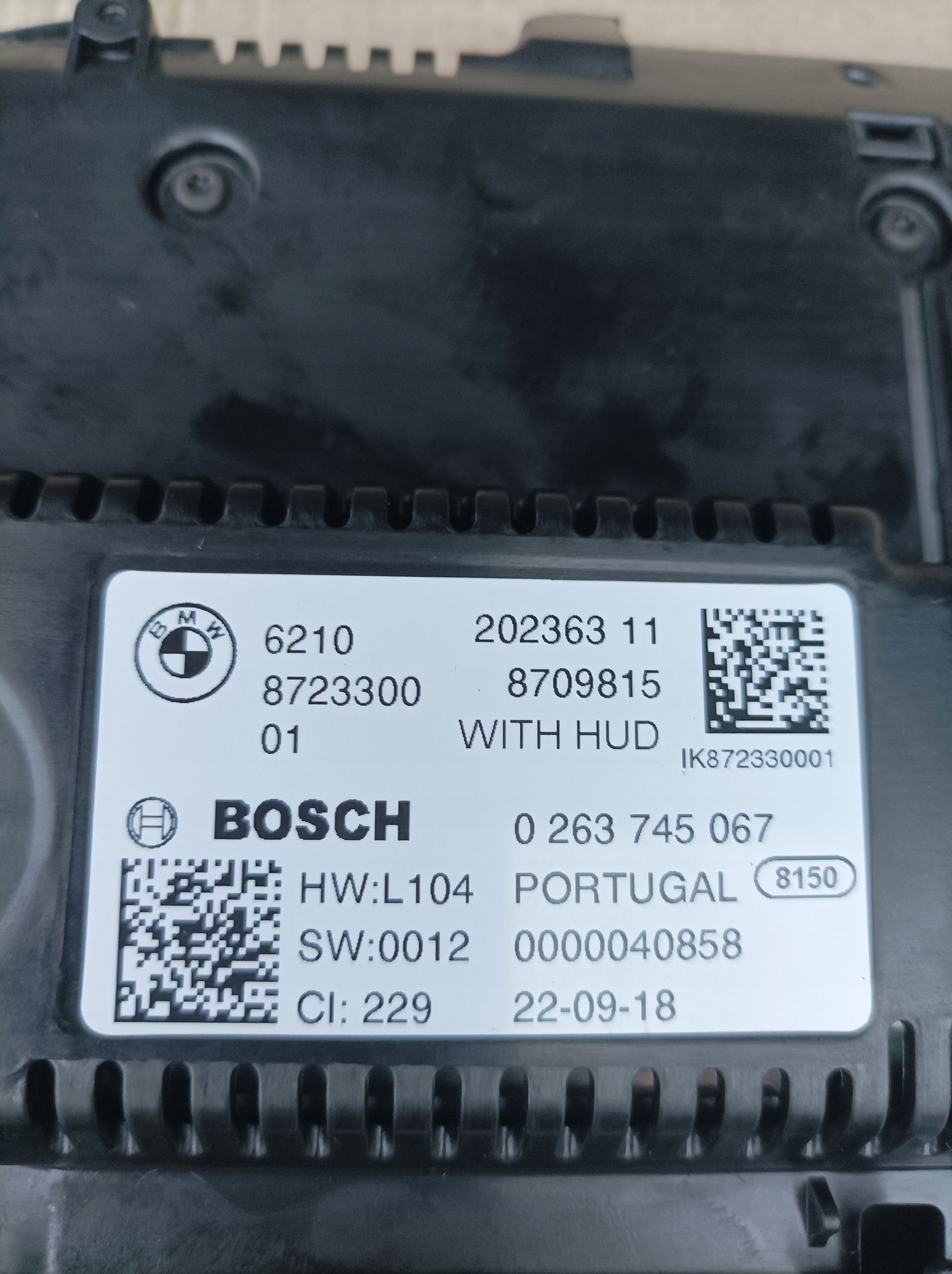 BMW X6 G06 ZEGAR LICZNIK FULL LED LIVE HEAD UP Numer katalogowy części 8723300