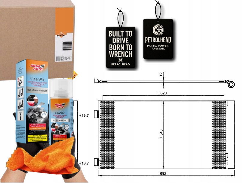 Kondenzátor Klimatizace Mini Cooper 07- Nrf #Petrolhead Pro+ Kit9