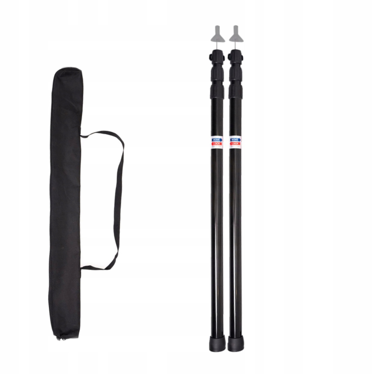 2 X Nastavitelné Stanové Tyče Z Hliníkové Slitiny 90-230 CM