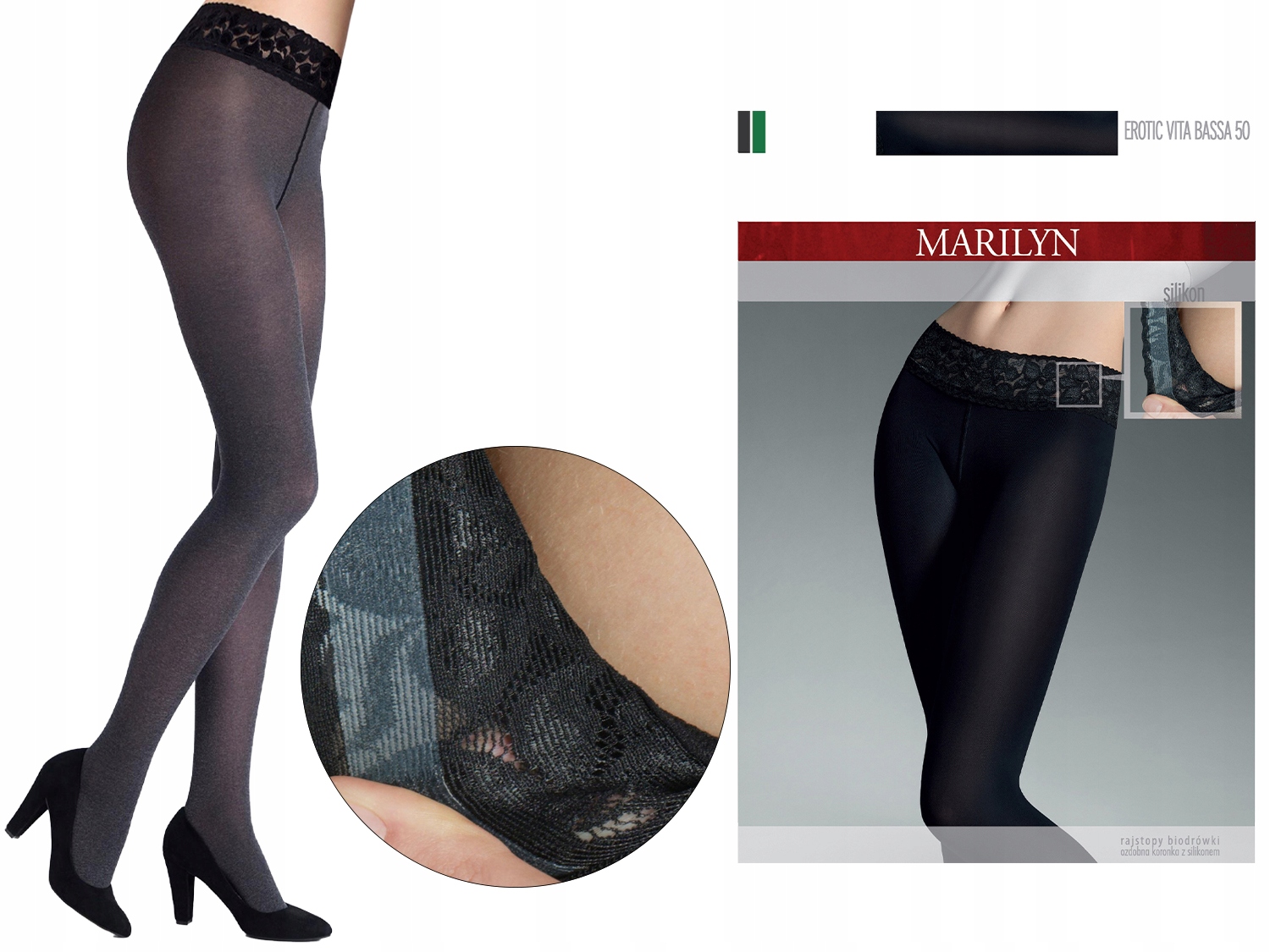 

Rajstopy Biodrówki Erotic Vita Bassa 50 Marilyn 2