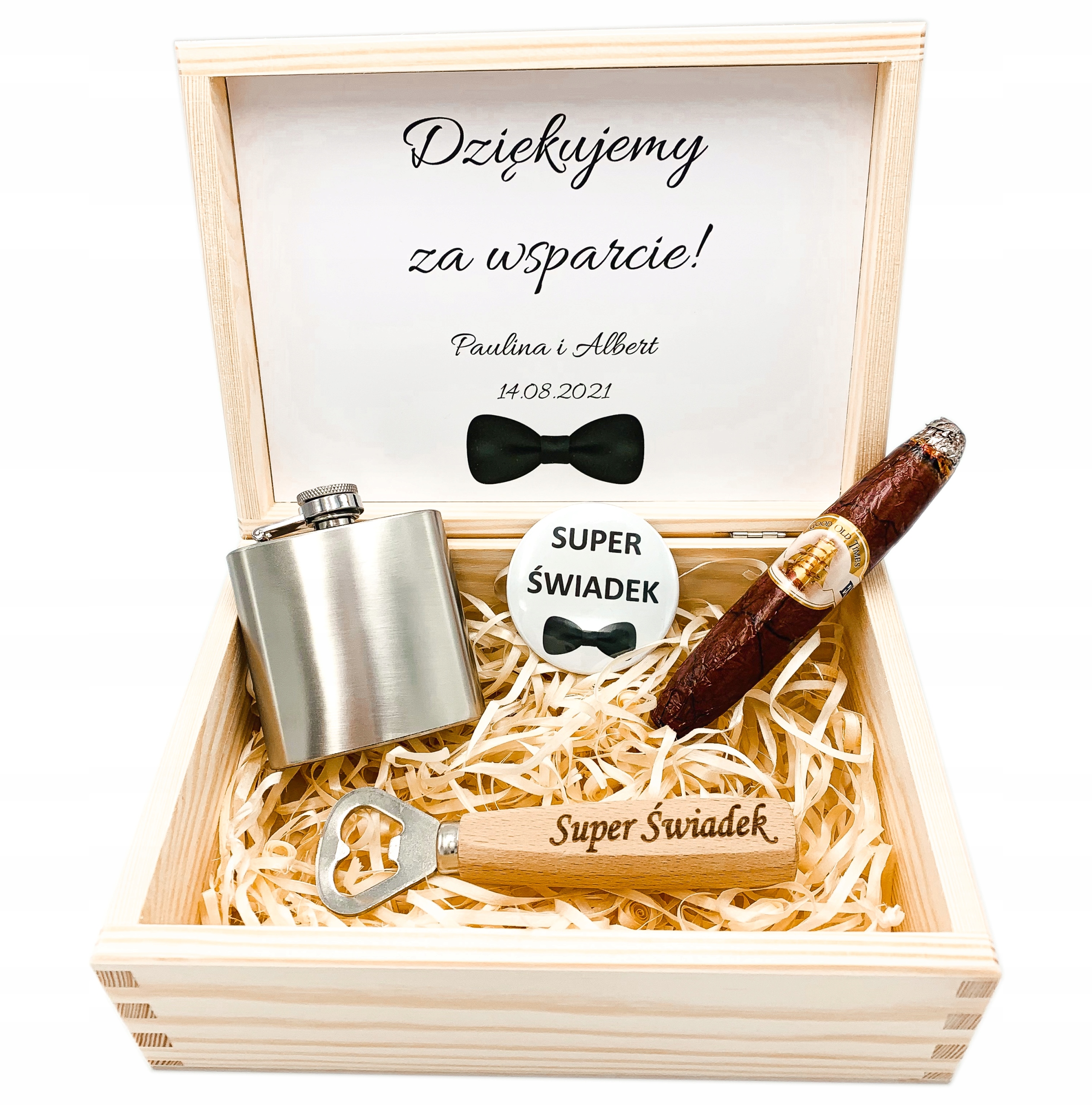 Poděkování Svědkovi Na Svatba Svatební Hostina Dárkový Box Koš Placatka