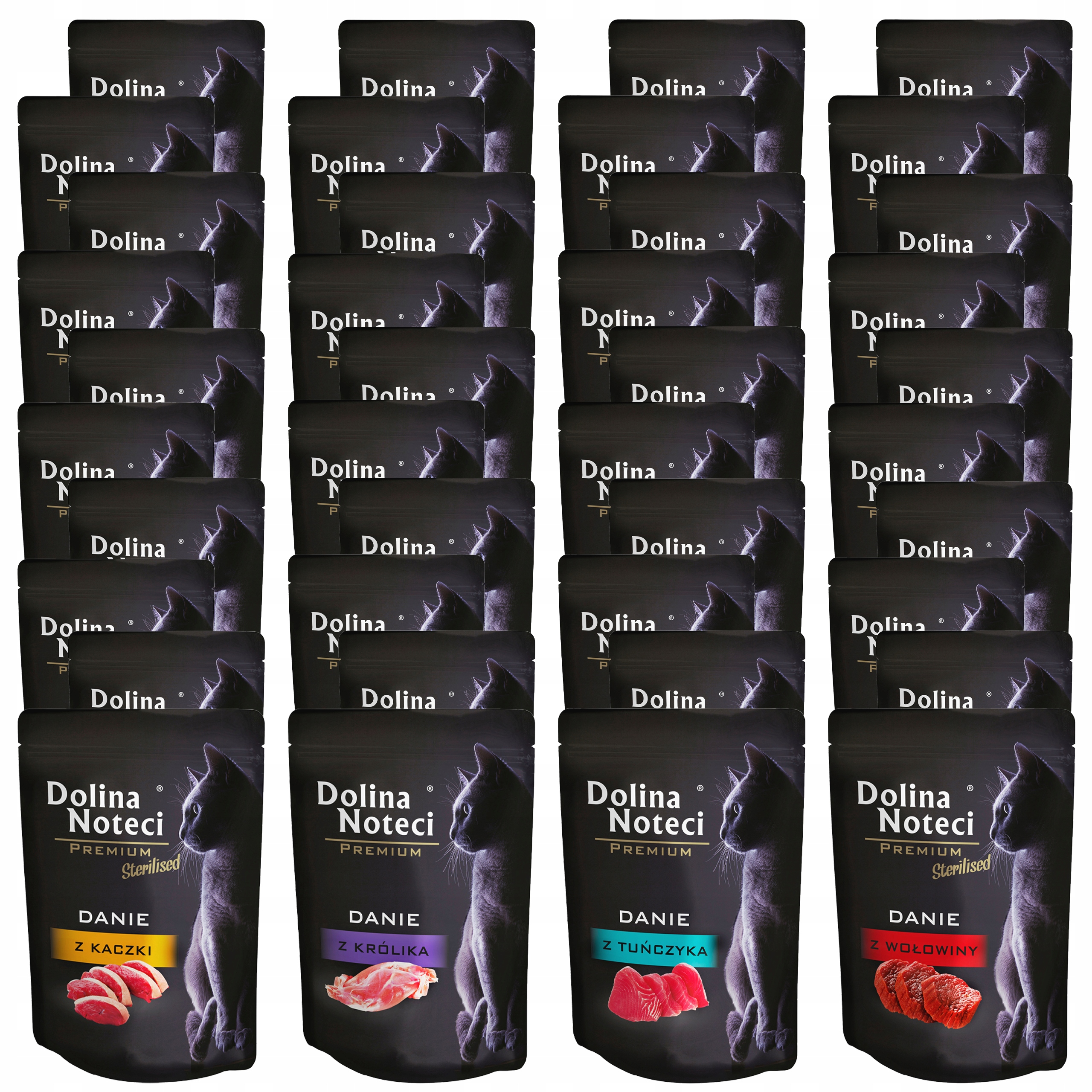 Levně Krmivo mokré pro kočky Dolina Noteci Premium 40 x 85 g mix chutí