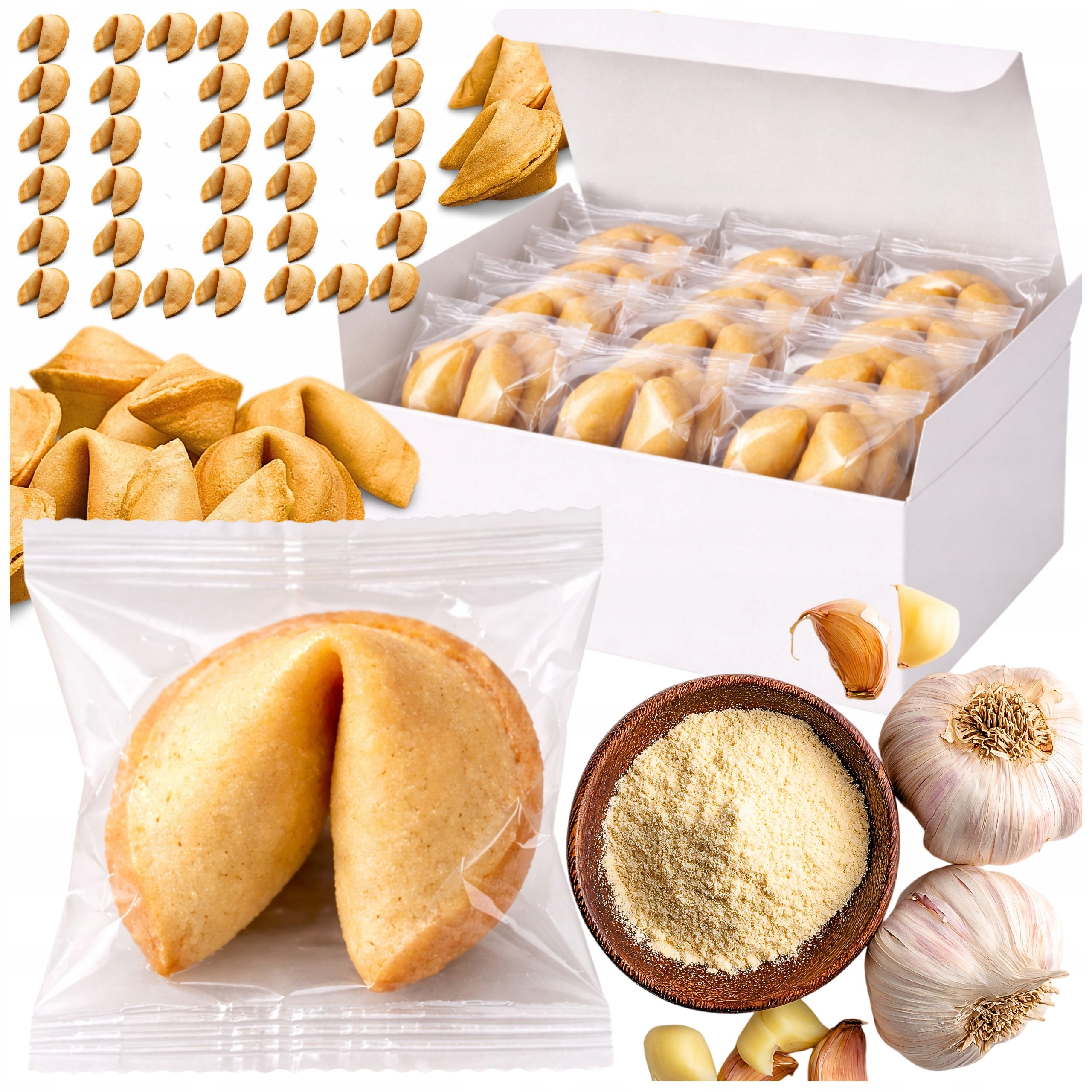 Ciasteczka z Wróżbą Czosnkowe Podziękowanie Gości Gift Upominek 100