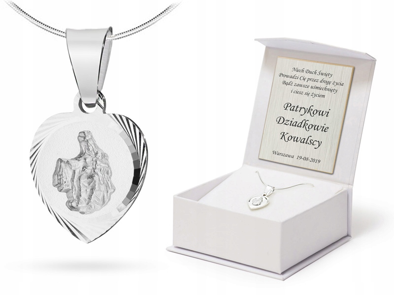 Stříbrný Řetízek 925 Linka s Medailonem Gravírování