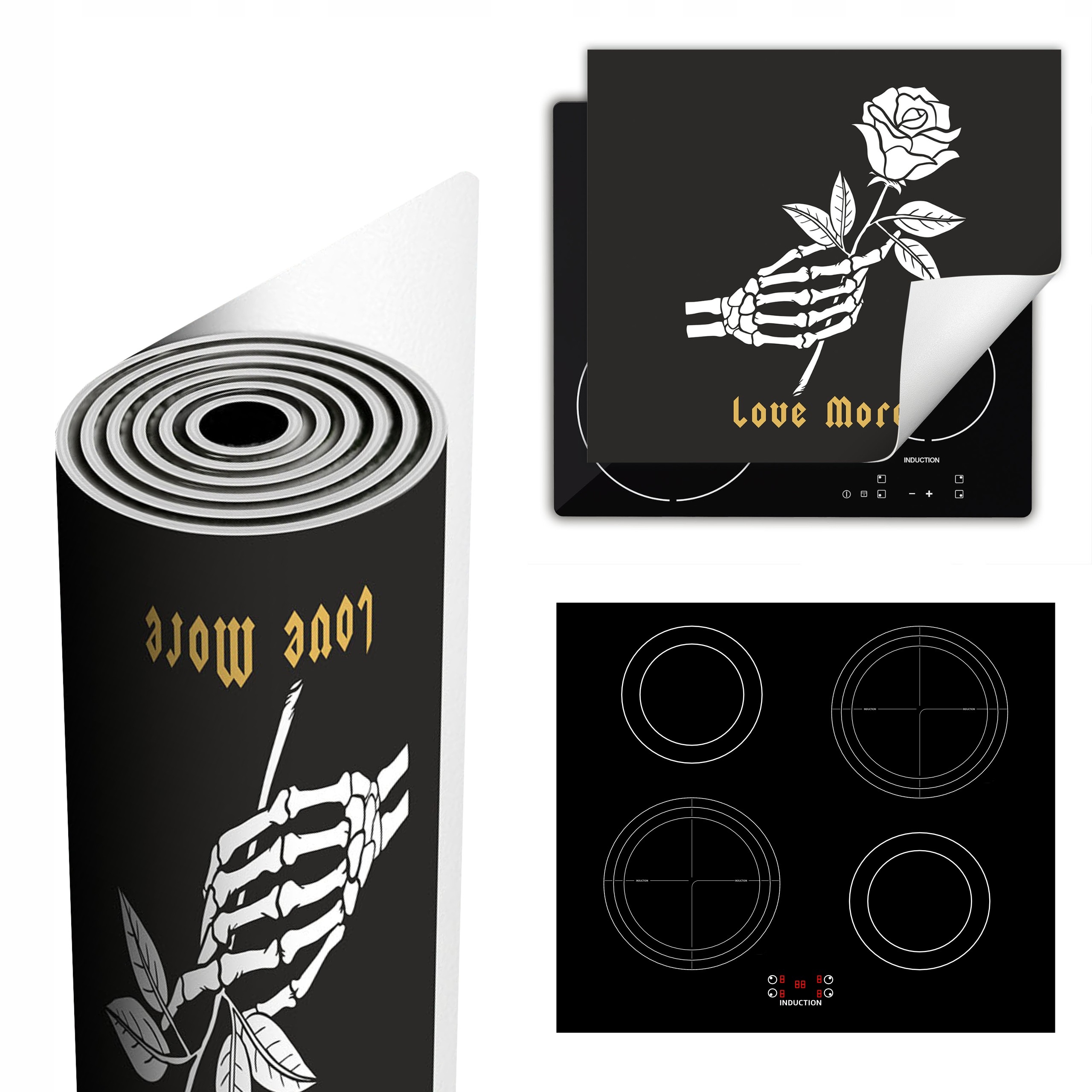 Ochranná Podložka Na Sporák Má Více Místa 60x52 tmavá květina