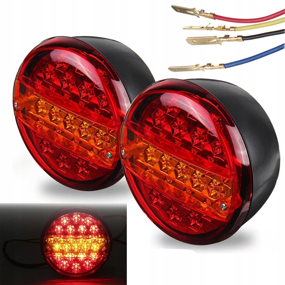 Sada 2x Led lampa zadní sdružená, kulatý návěs