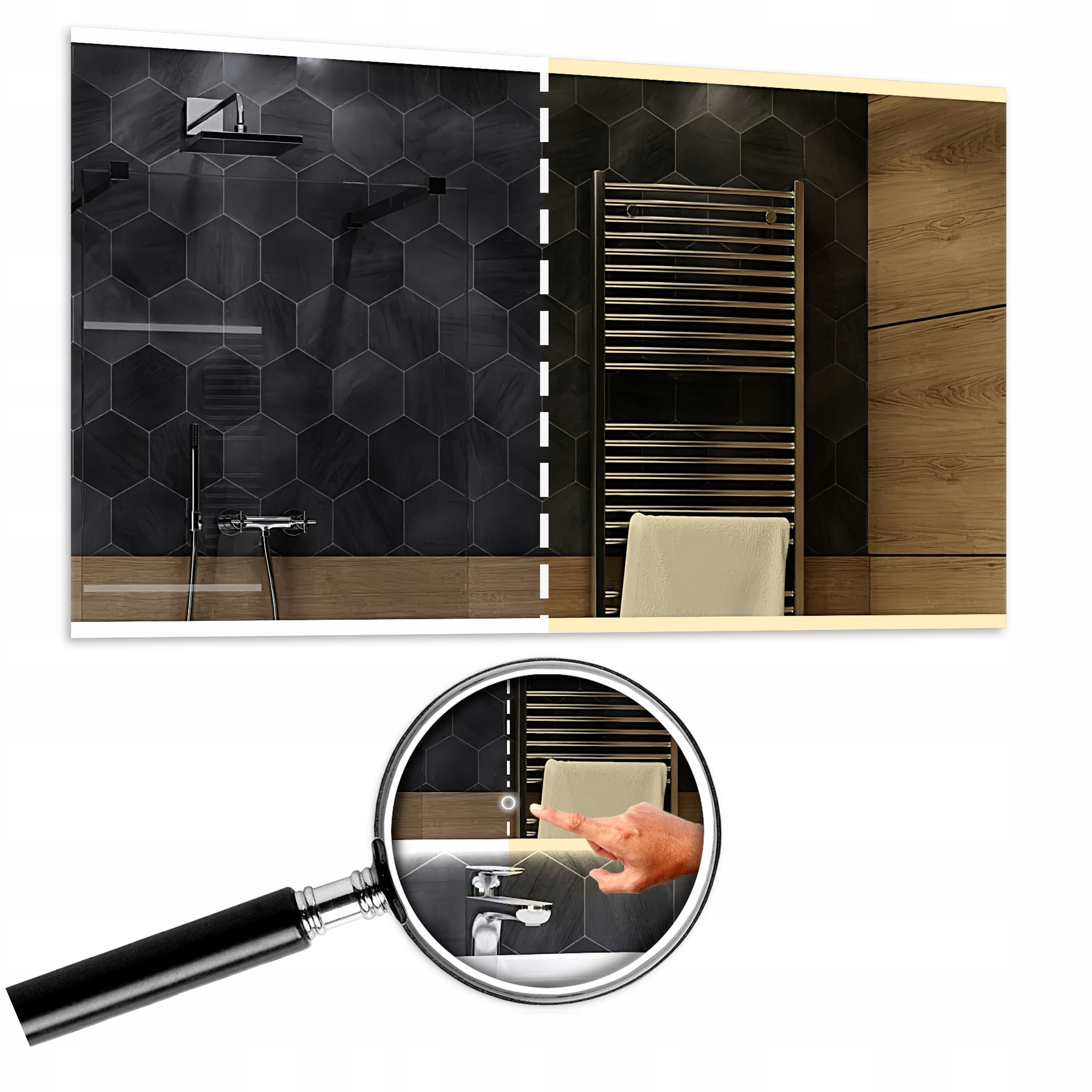 Zrcadlo Brasil Dual Led 170x60 cm s dotykovým vypínačem