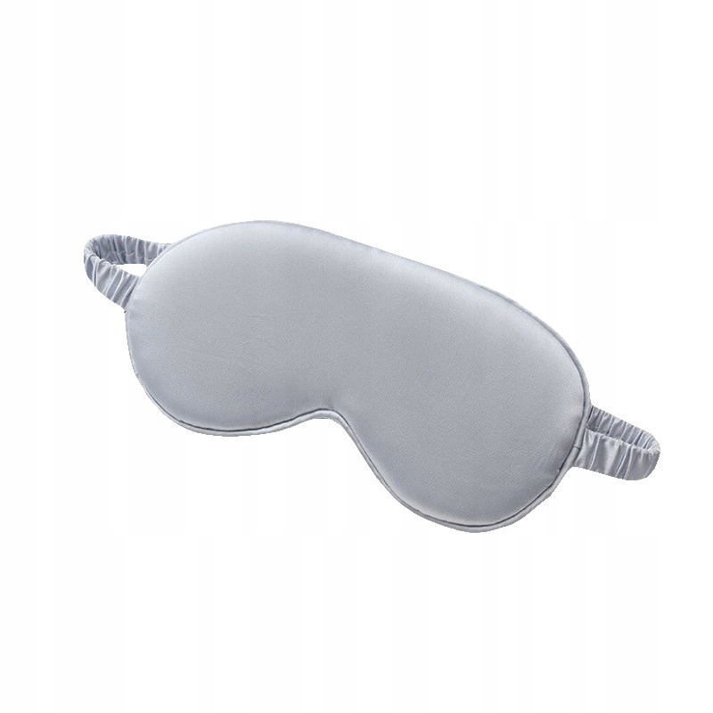 ELEGANCKA OPASKA NA OCZY DO SPANIA - SATYNOWA - SZARA - REGULOWANA