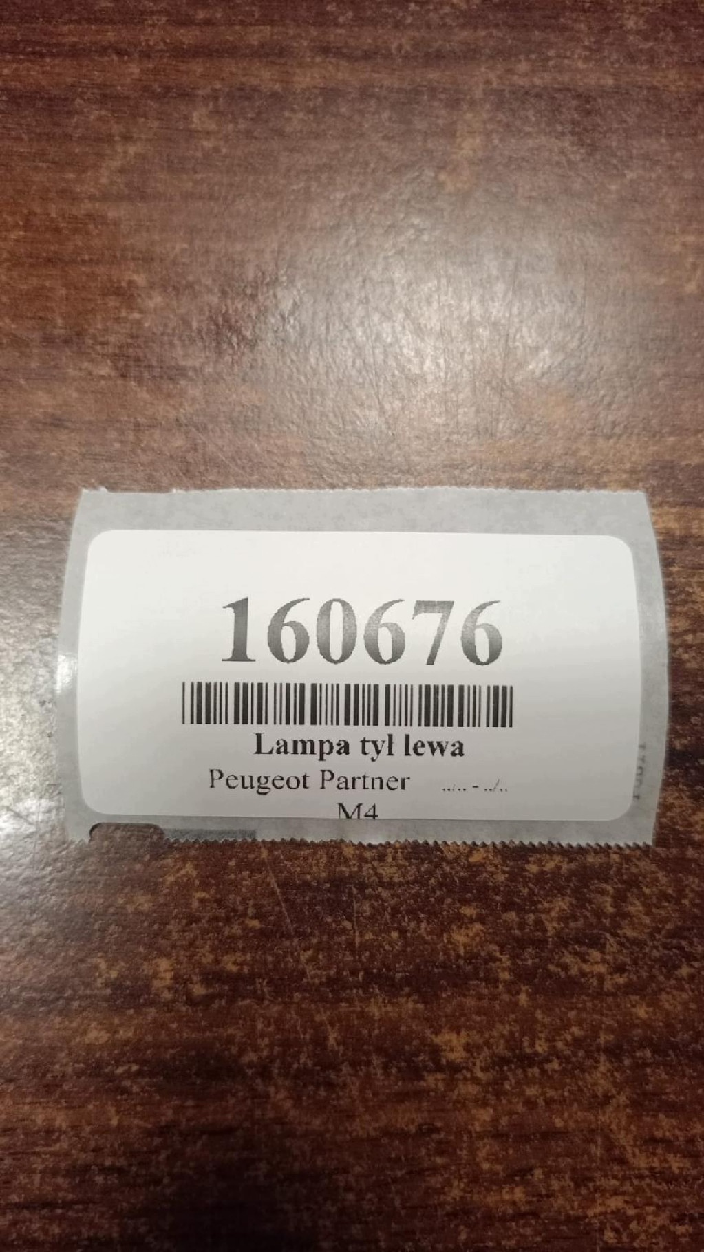 PEUGEOT PARTNER light left rear part 9632920480