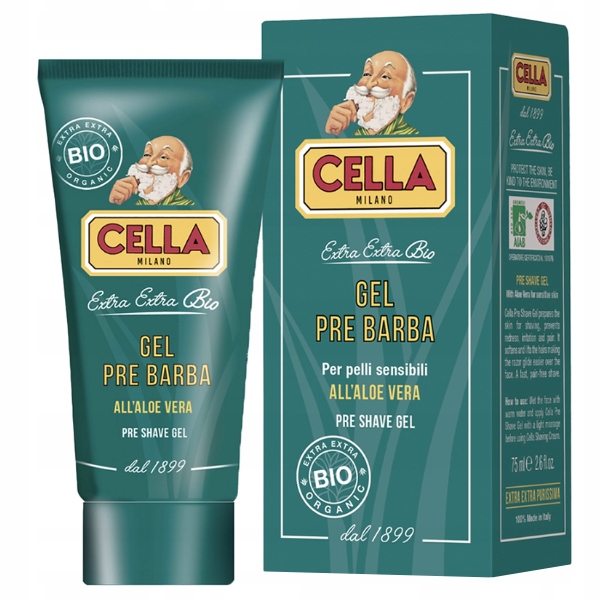 Cella Milano Pre Shave Gel Bio Aloe gel před holením 75 ml
