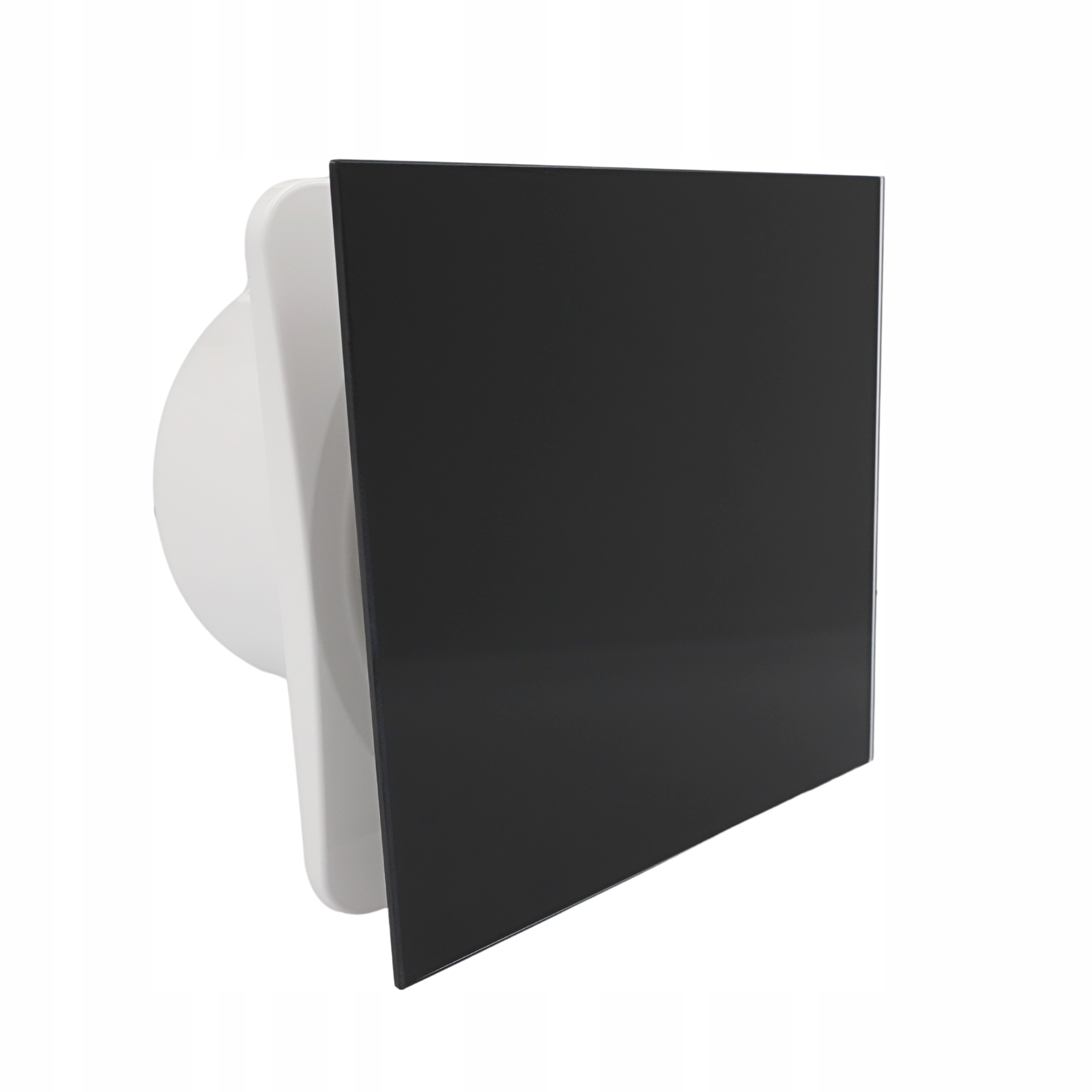 Wentylator Łazienkowy FI150mm Panel Czarne Szkło Czujnik Wilgoci Timer