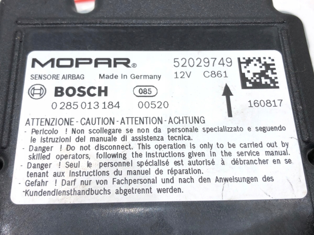 SENSOR AIRBAG FIAT 500X 52029749 CZUJNIK Numer katalogowy części 52029749