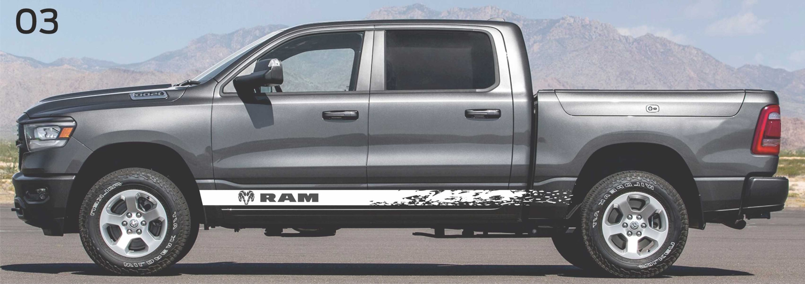 Nálepky na Dodge Ram pickup tuning Vysoká Kvalita 03