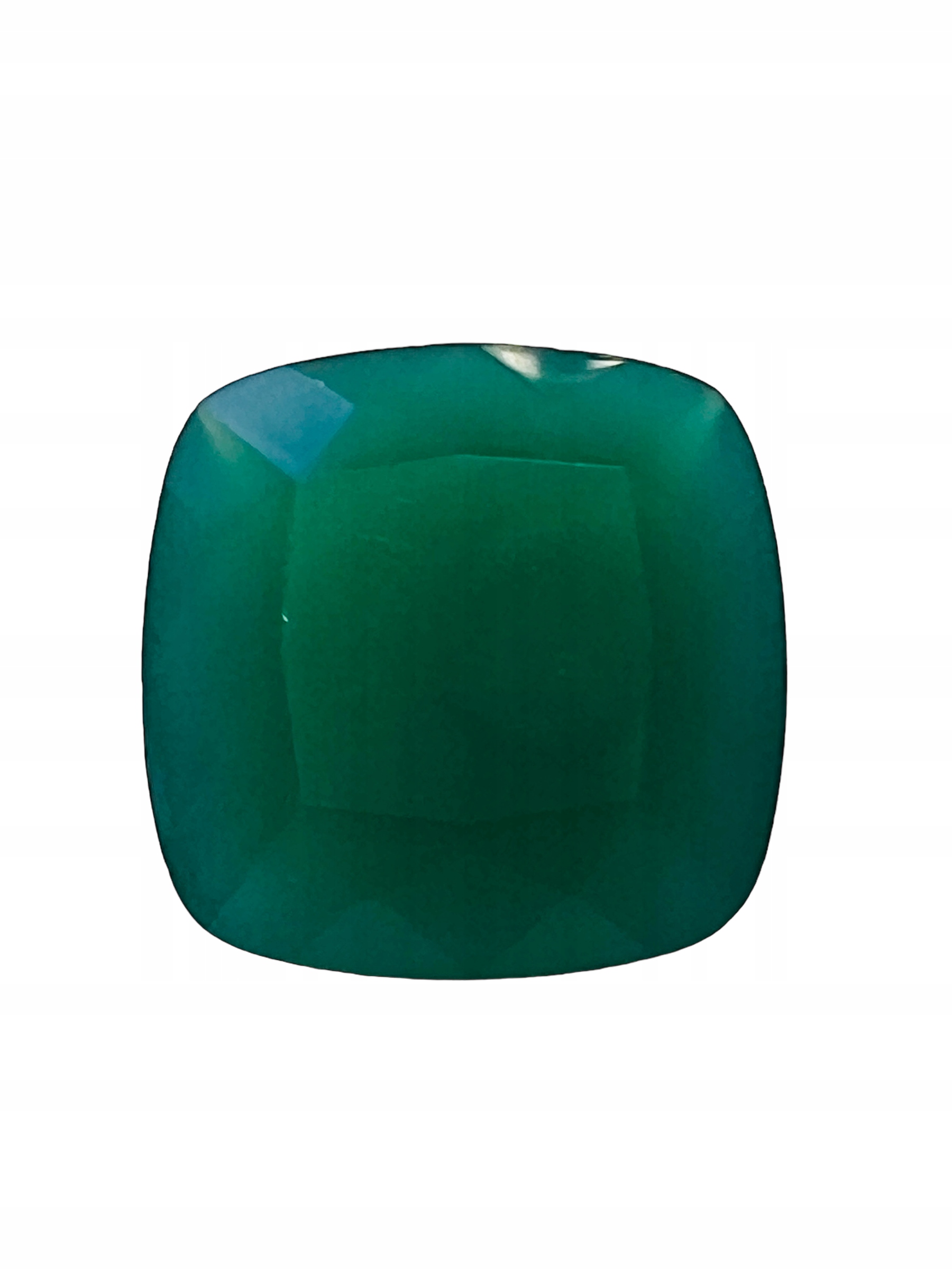 Achát Zelený Tmavý Polštář Fazetovaný 12X12 mm Kus