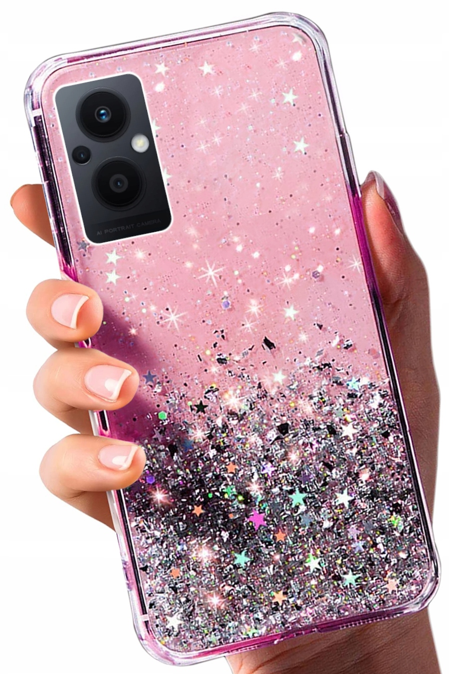 

Etui Do Oppo Reno 7 Lite Shining Brokat Case Szkło