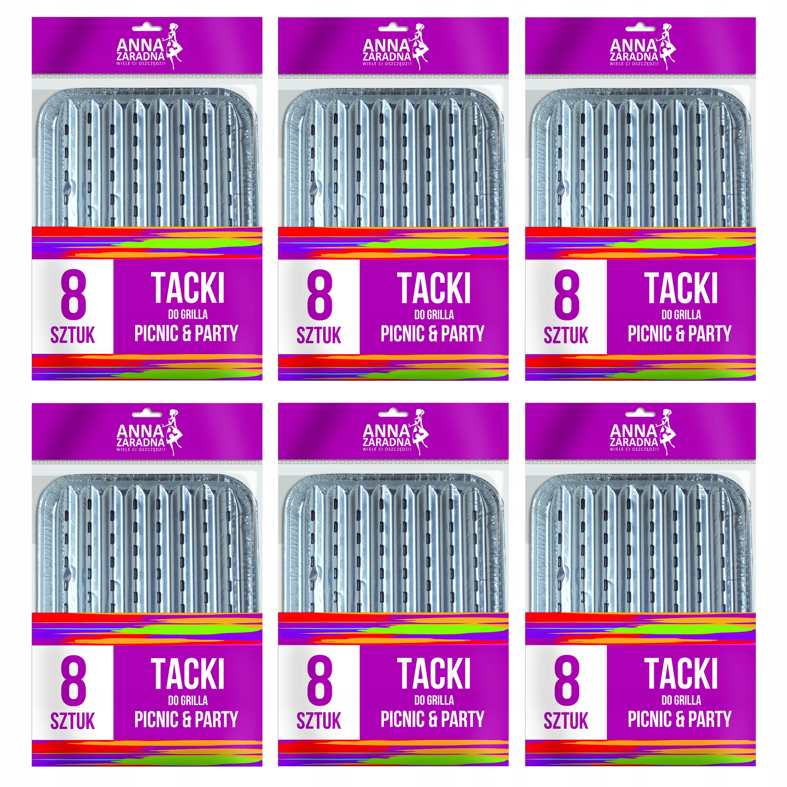 

Aluminiowe Tacki do Grilla Jednorazowe Tacka 48szt