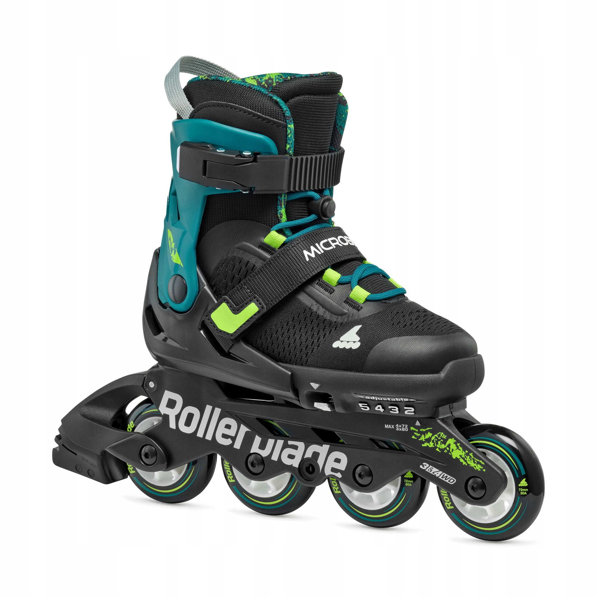 Rolki dla dzieci Regulowane 4 rozmiary Rollerblade Microblade Xt 28-32