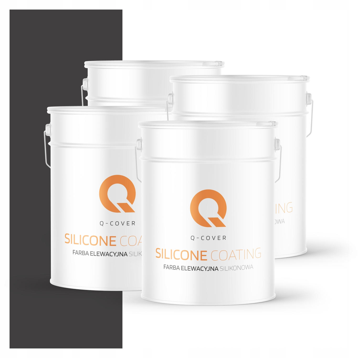 Fasádna fasádna farba 10 l silikónová Uv farba čierna