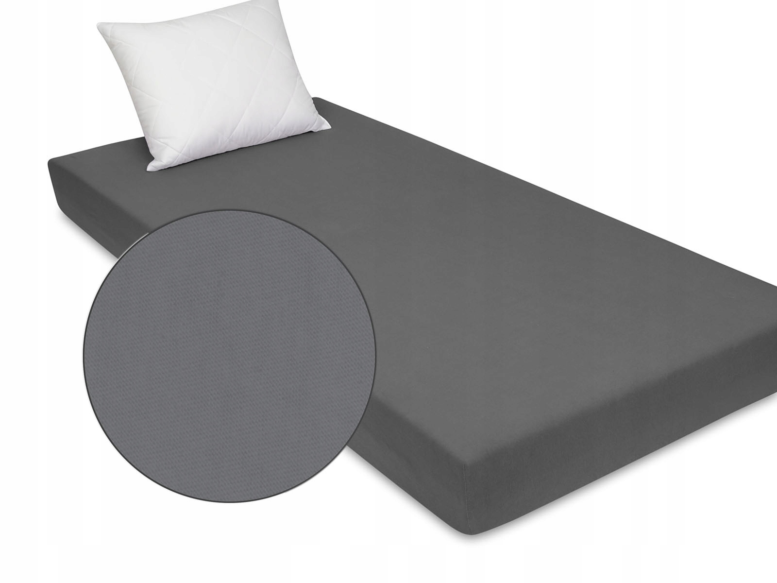 

Prześcieradło jersey porządne szare 100x200 cm