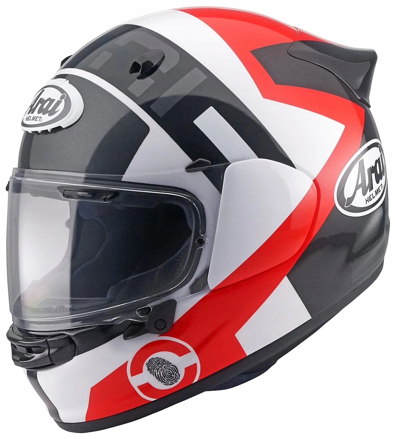 Arai Quantic Space Red Prilba Motocyklov Integrálna Čierna Červená